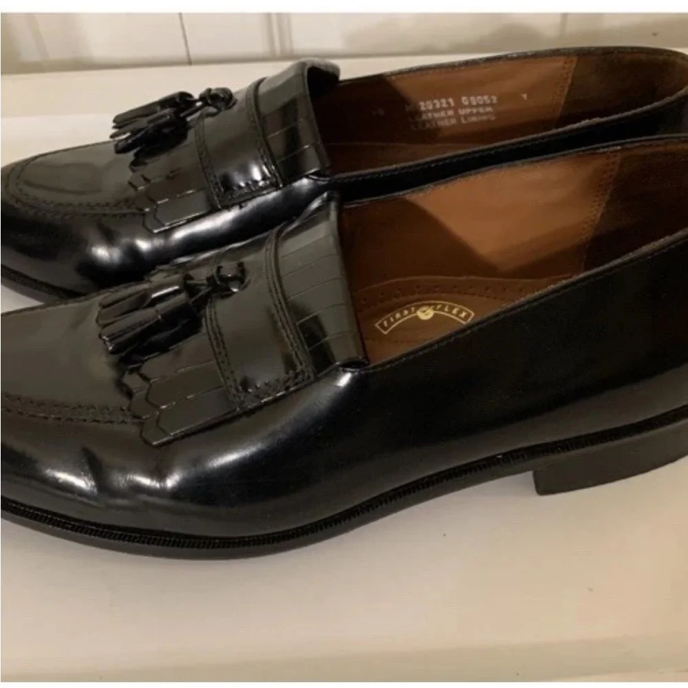 Bostonian mens‎ sz 10M Evanston Classic Black Tassel kiltie Loafers